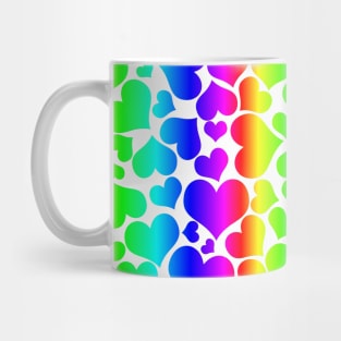 pride rainbow hearts Mug